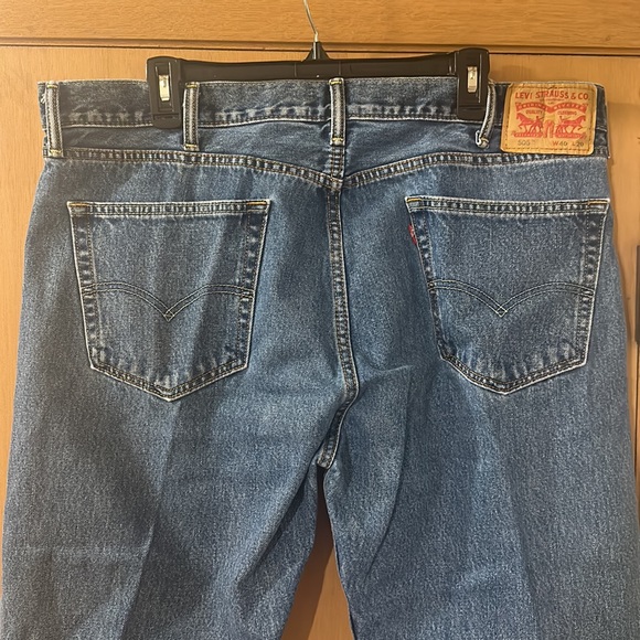 Levi’s Men’s 505 Regular Fit Jeans Medium Wash Size W40 L29 - Picture 7 of 12